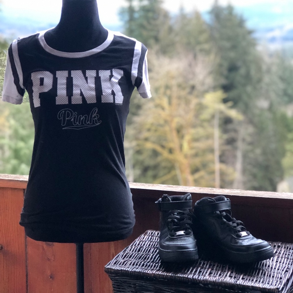 Black &white Pink T shirt